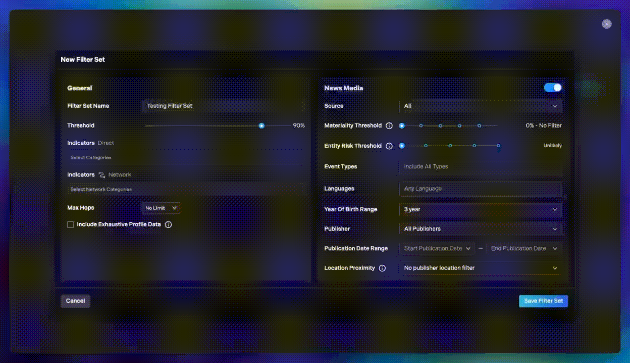 Step 3 - Adjust Threshold and Save Filter Step 3 - Adjust Threshold and Save Filter